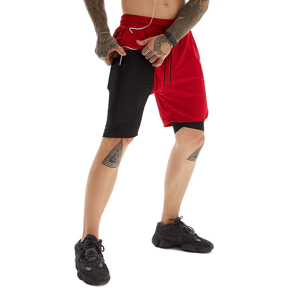 Men's 2-In-1 Compression Running Shorts
