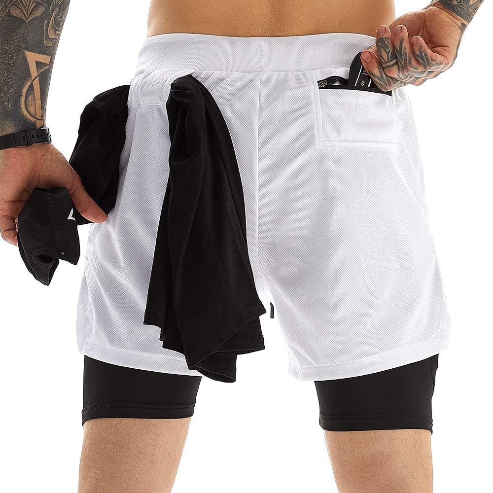 Men's 2-In-1 Athletic Running Shorts
