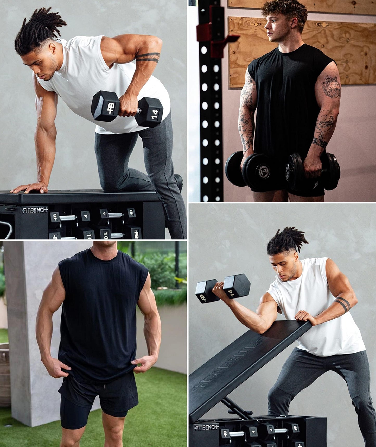 Men's Athletic Workout Tank Tops 5 Pack