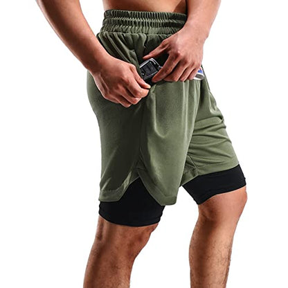 Men's 2-In-1 7 Inch Workout Shorts