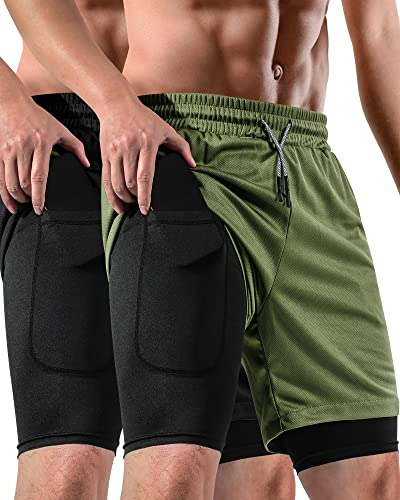 Men's 2-In-1 7 Inch Workout Shorts