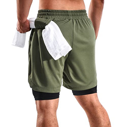 Men's 2-In-1 7 Inch Workout Shorts