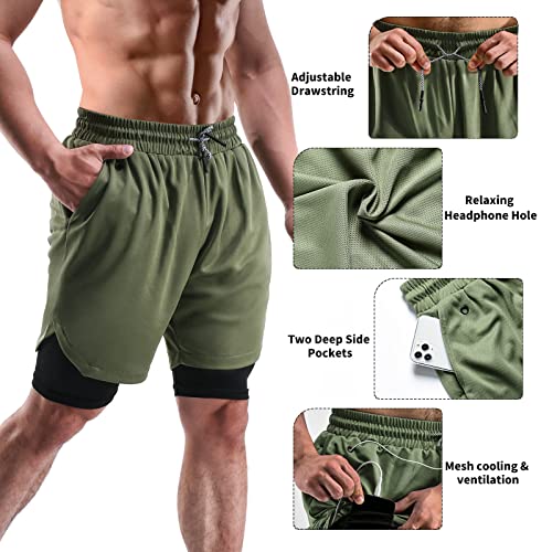 Men's 2-In-1 7 Inch Workout Shorts