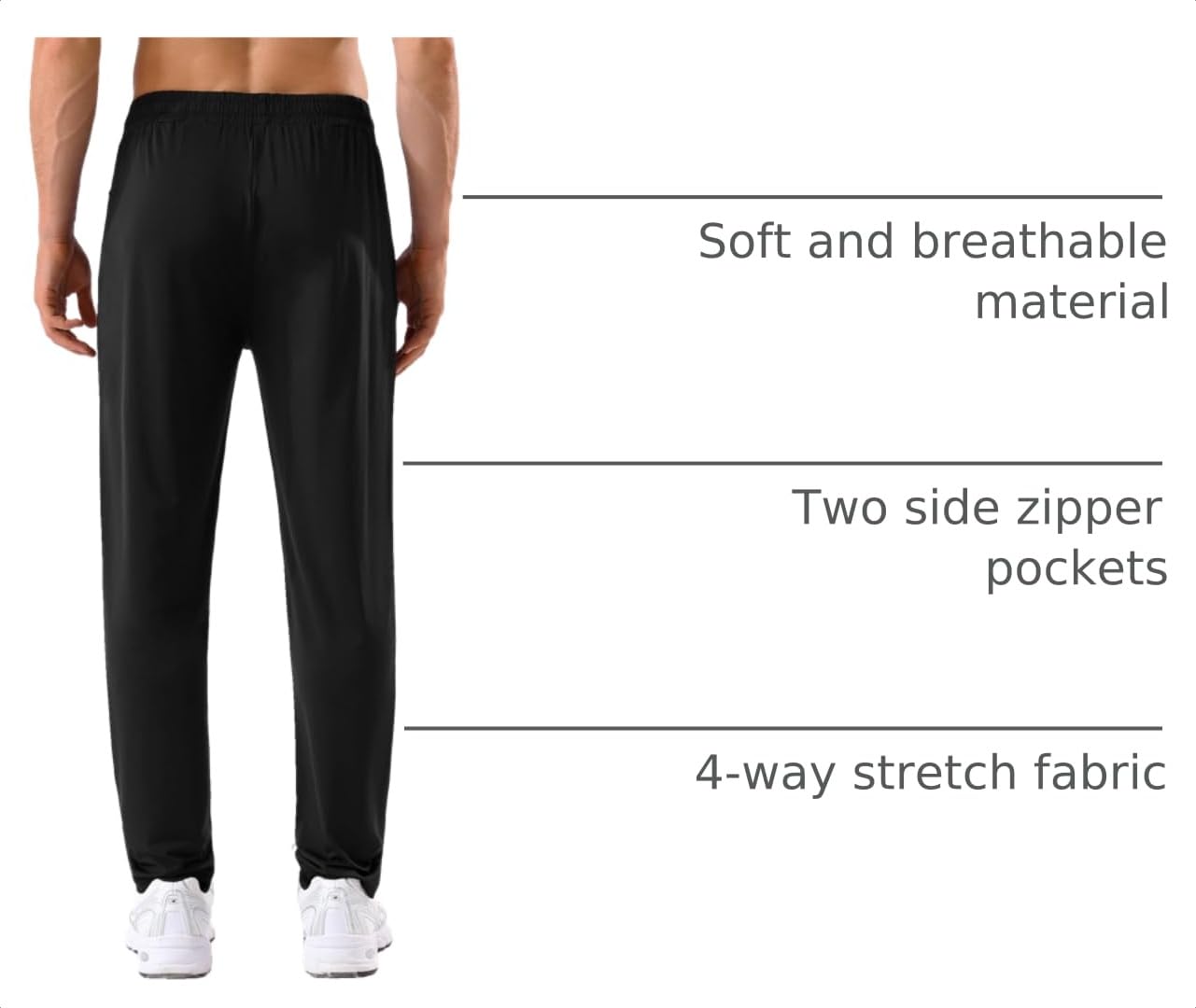 Men's Lightweight Stretch Athletic Jogger Pants