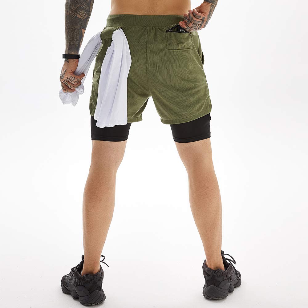 Men's 2-In-1 Athletic Running Shorts