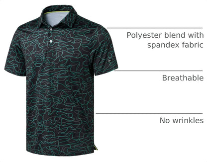 Men's Dry Fit Performance Golf Polo Shirt