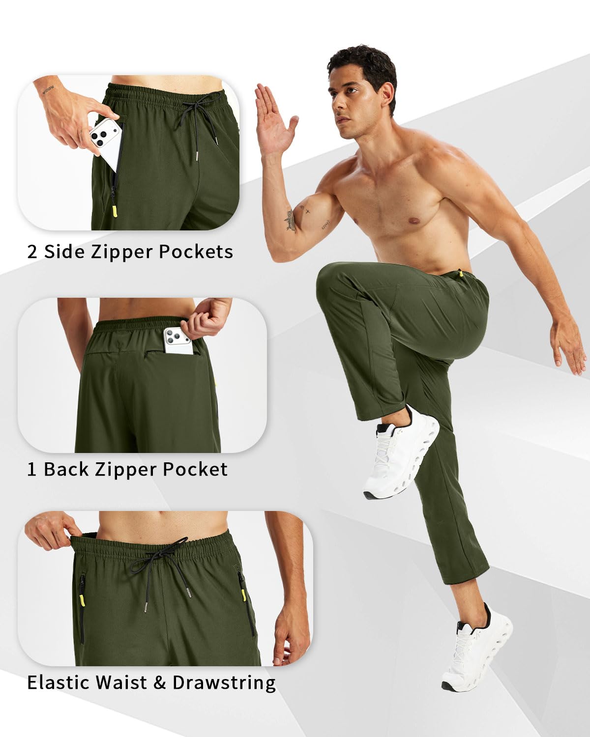 Men's Lightweight Quick-Dry Hiking Jogger Pants
