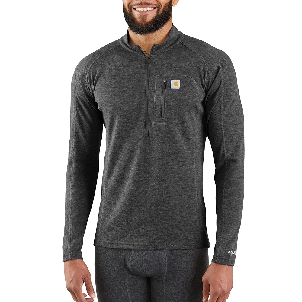 Men's Quarter Zip Wool Blend Base Layer