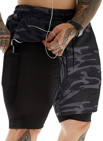 Men's 2-In-1 Compression Running Shorts