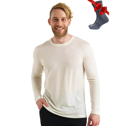 Men's Merino Wool Thermal Base Layer Shirt