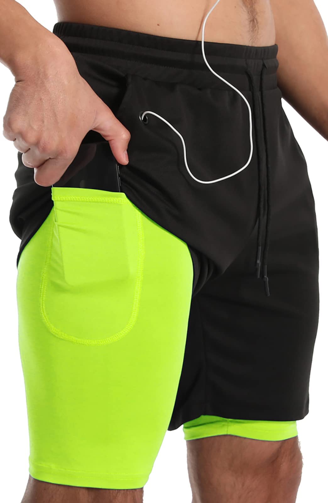 Men's 2-In-1 Compression Running Shorts