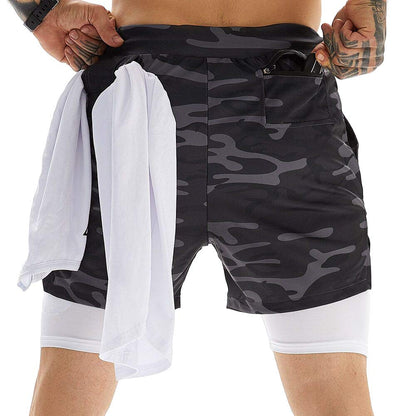 Men's 2-In-1 Athletic Running Shorts
