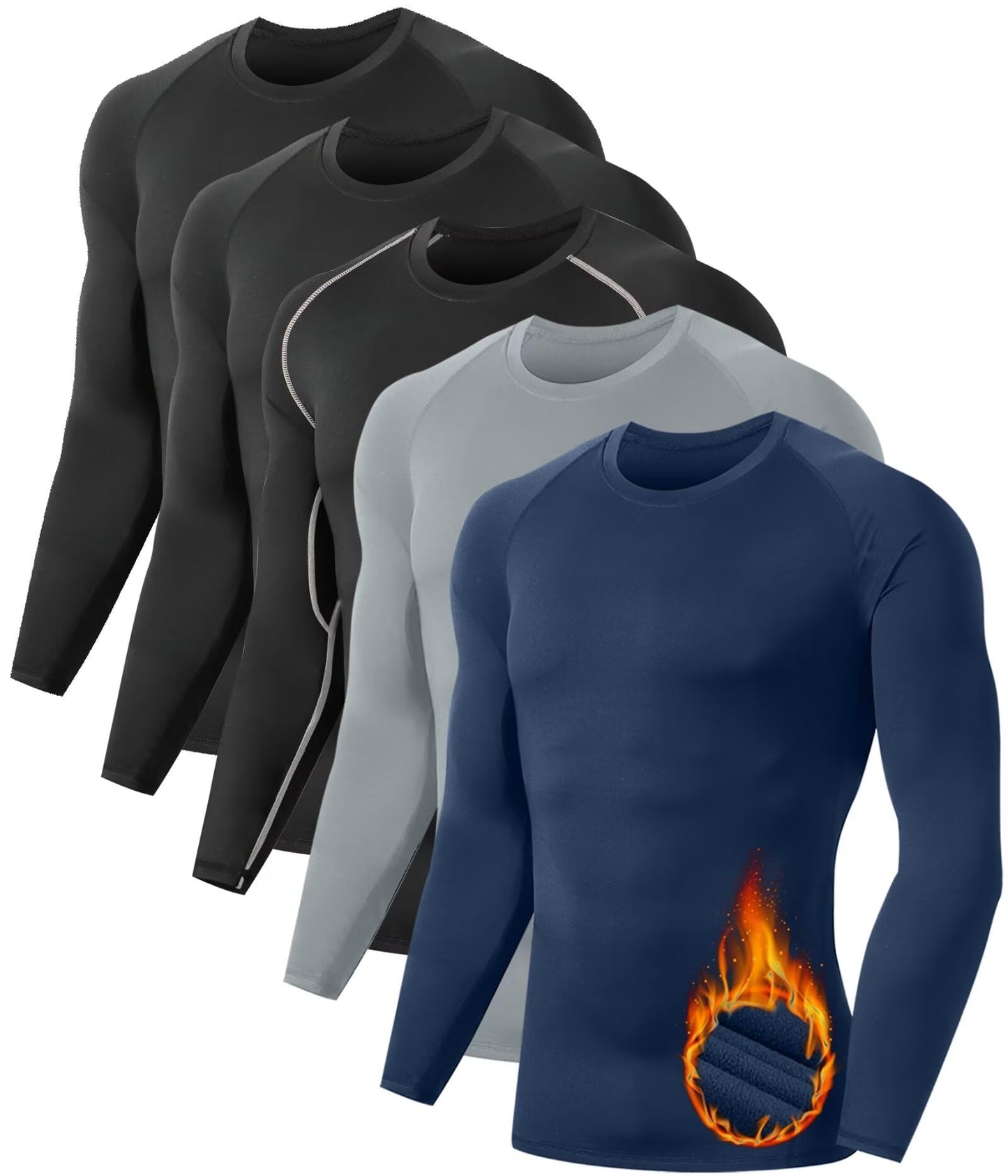 Men's Fleece Lined Thermal Compression Shirt