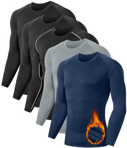 Men's Fleece Lined Thermal Compression Shirt