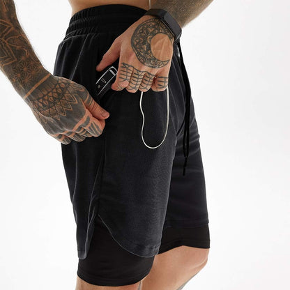 Men's 2-In-1 Compression Running Shorts