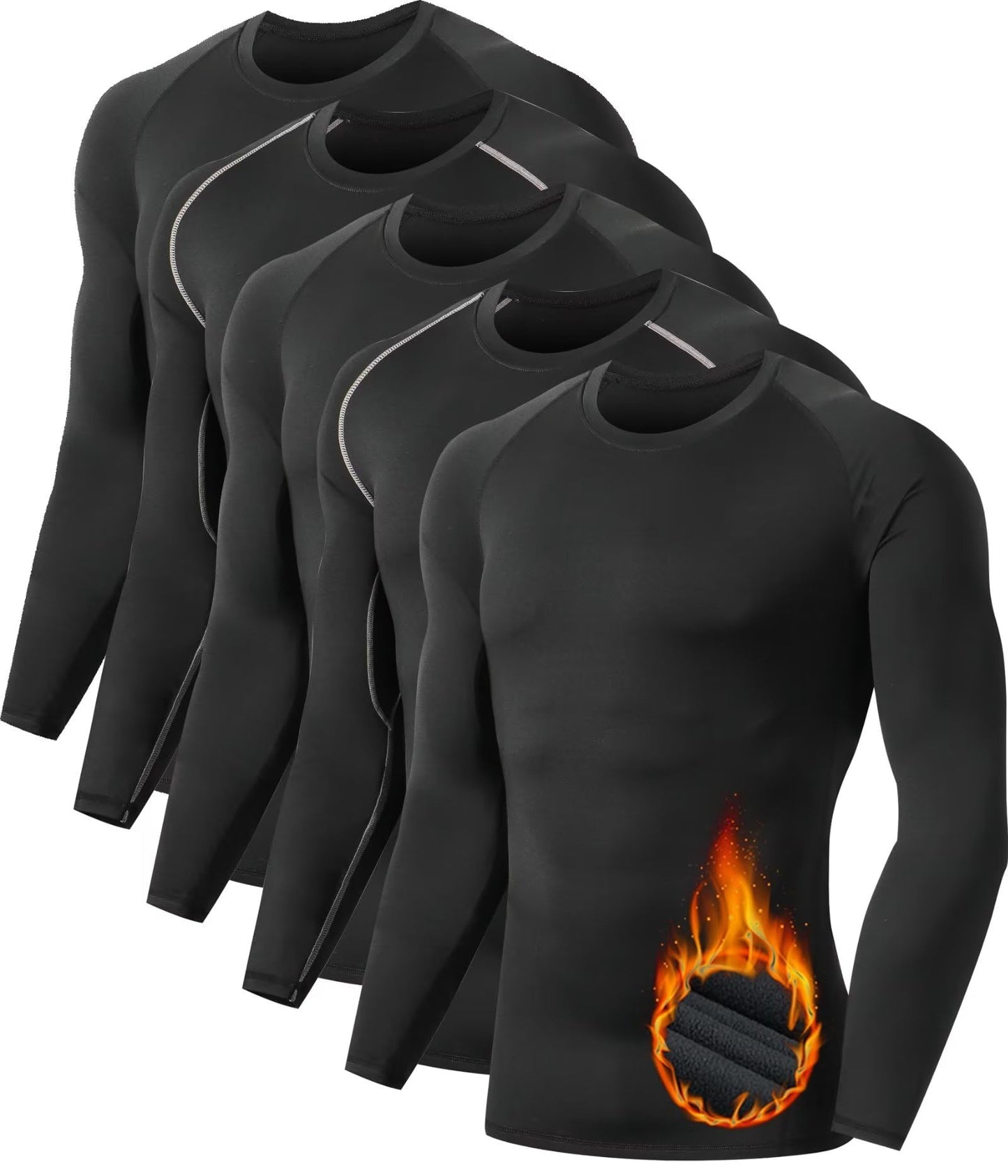 Men's Fleece Lined Thermal Compression Shirt