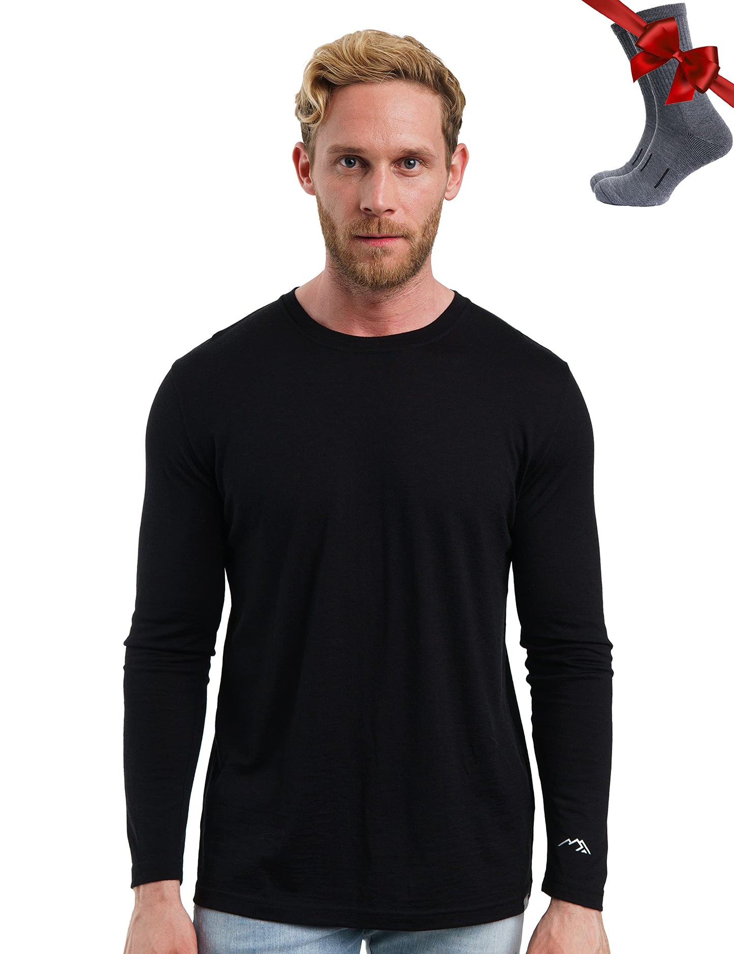 Men's Merino Wool Thermal Base Layer Shirt