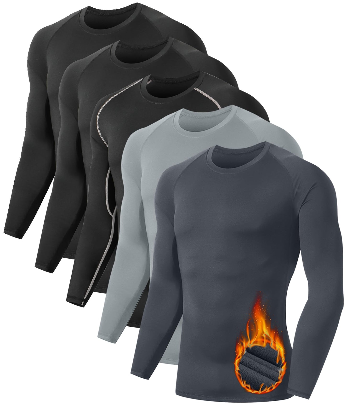 Men's Fleece Lined Thermal Compression Shirt