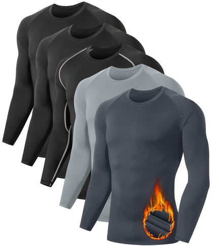 Men's Fleece Lined Thermal Compression Shirt