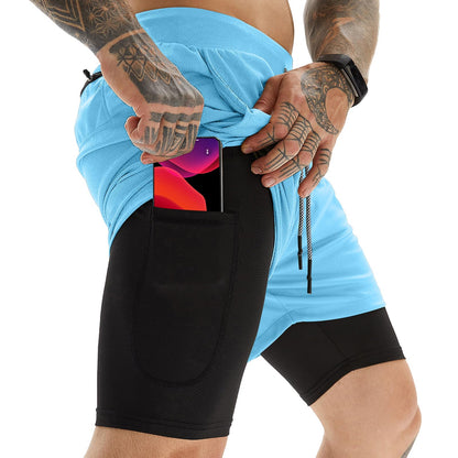 Men's 2-In-1 Athletic Running Shorts