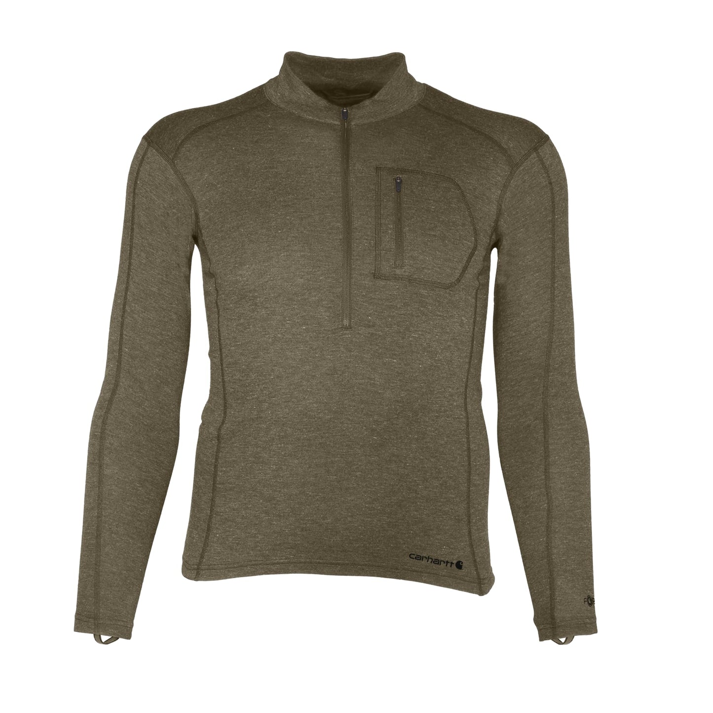 Men's Quarter Zip Wool Blend Base Layer
