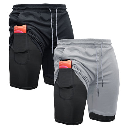 Men's 2-In-1 Athletic Running Shorts