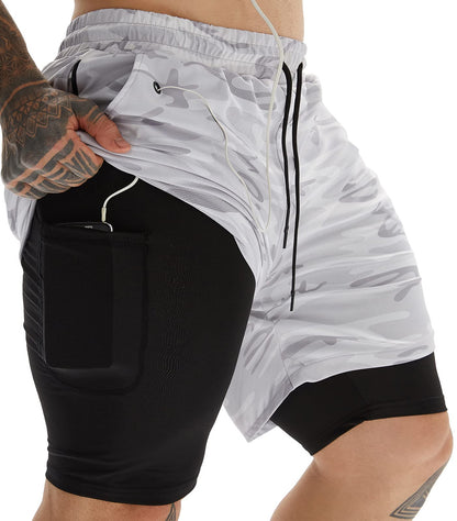Men's 2-In-1 Compression Running Shorts