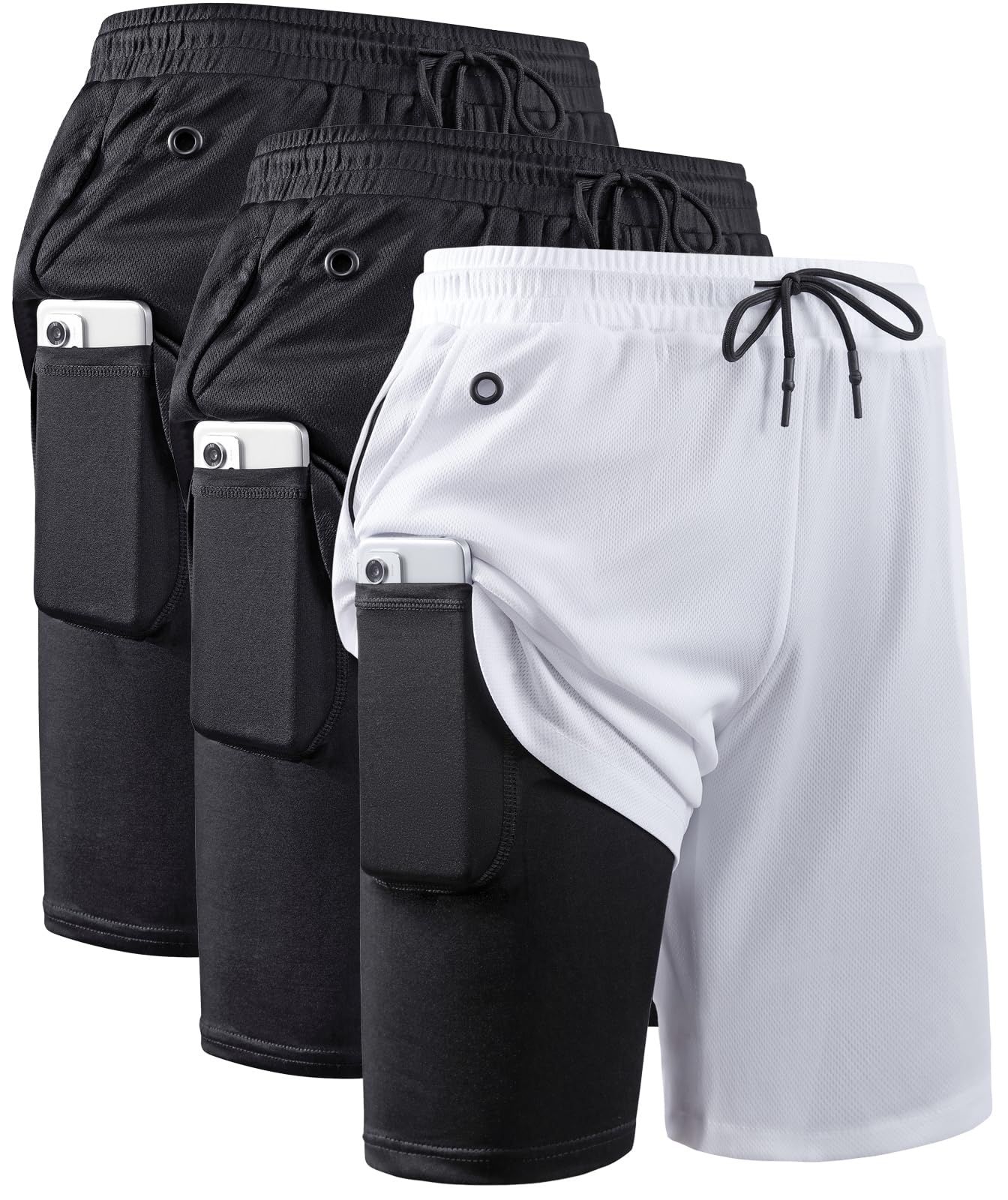 Men's 2-In-1 Compression Running Shorts