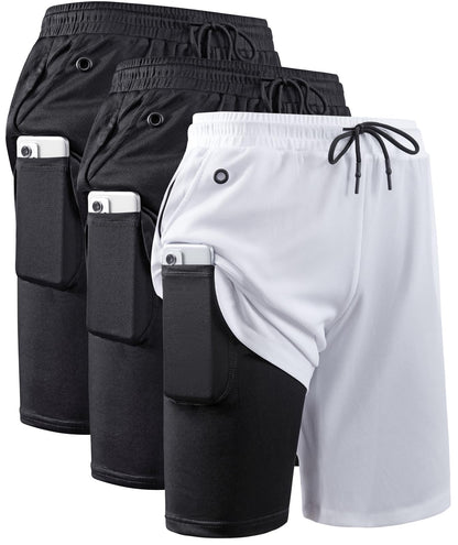 Men's 2-In-1 Compression Running Shorts