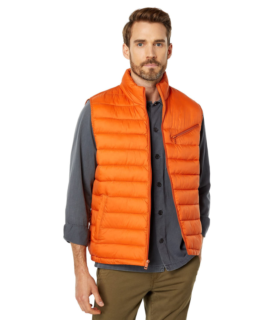 Cole Haan Men's Quilted Puffer Vest With Chest Zip Pocket