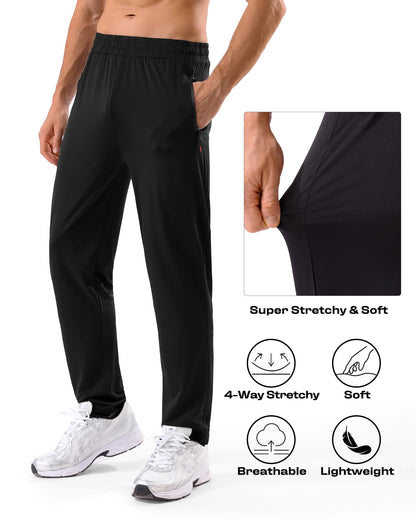 Men's Lightweight Stretch Athletic Jogger Pants