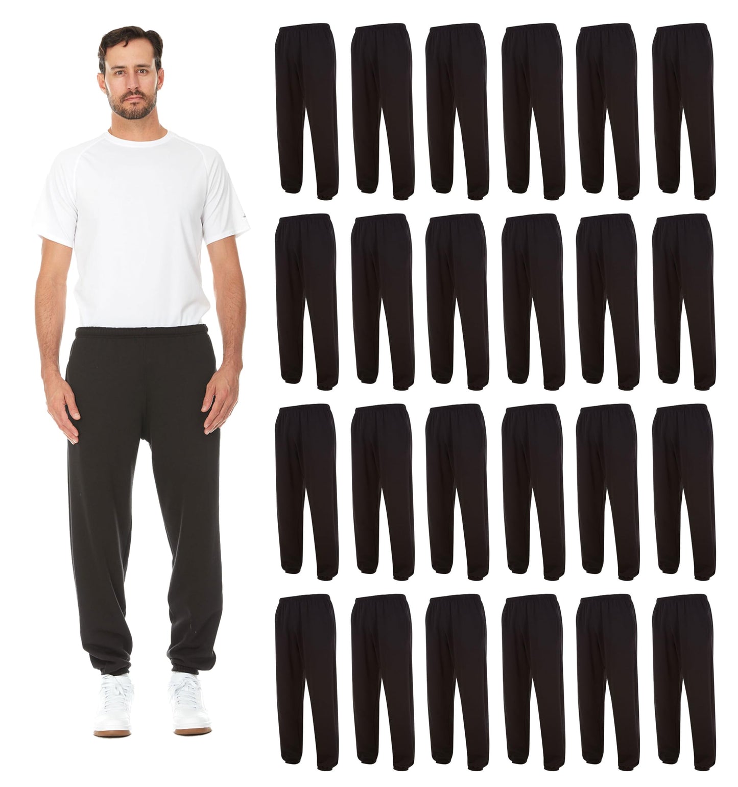 Men's Black Bulk Jogger Sweatpants Pack