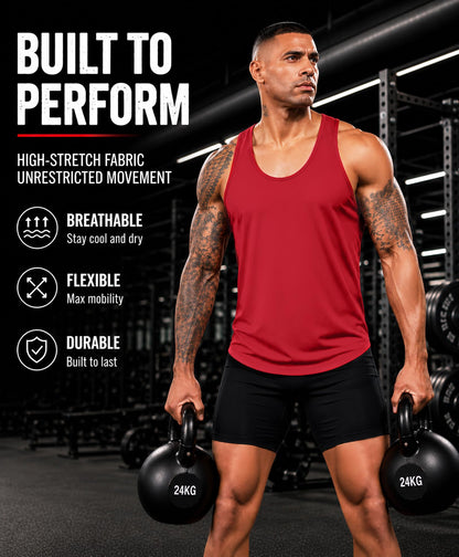 Men's Dry Fit Athletic Tank Tops 5 Pack