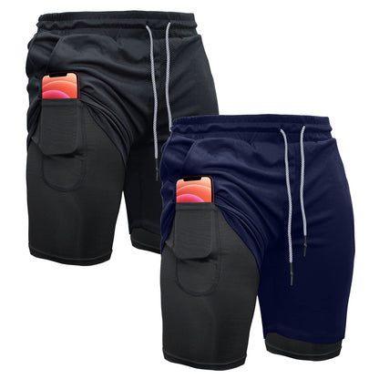 Men's 2-In-1 Athletic Running Shorts
