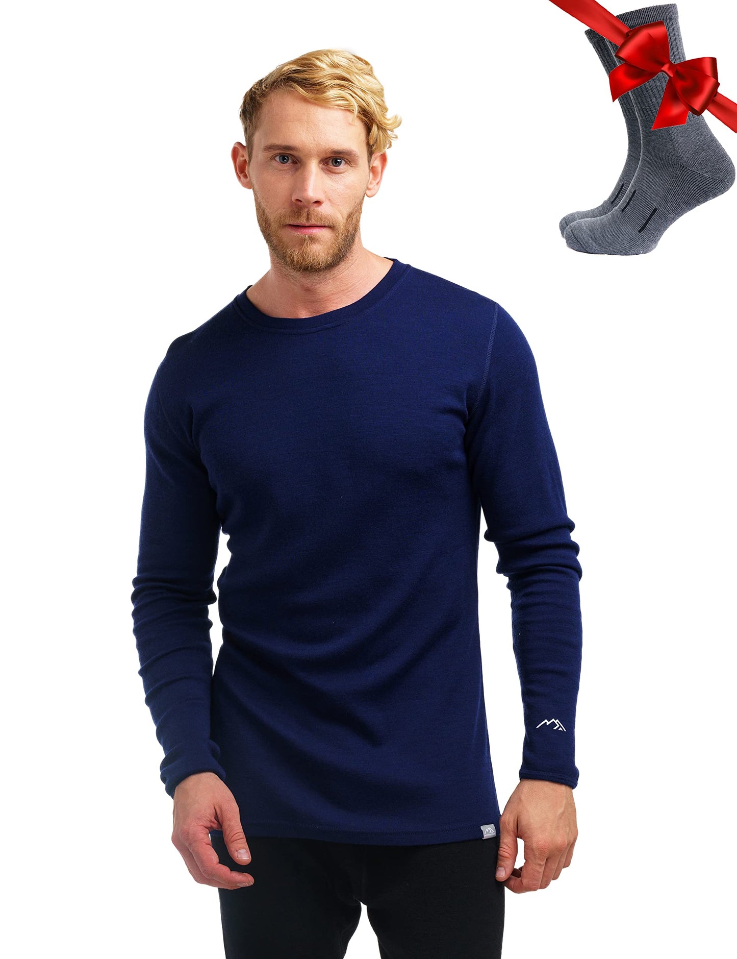 Men's Merino Wool Thermal Base Layer Shirt