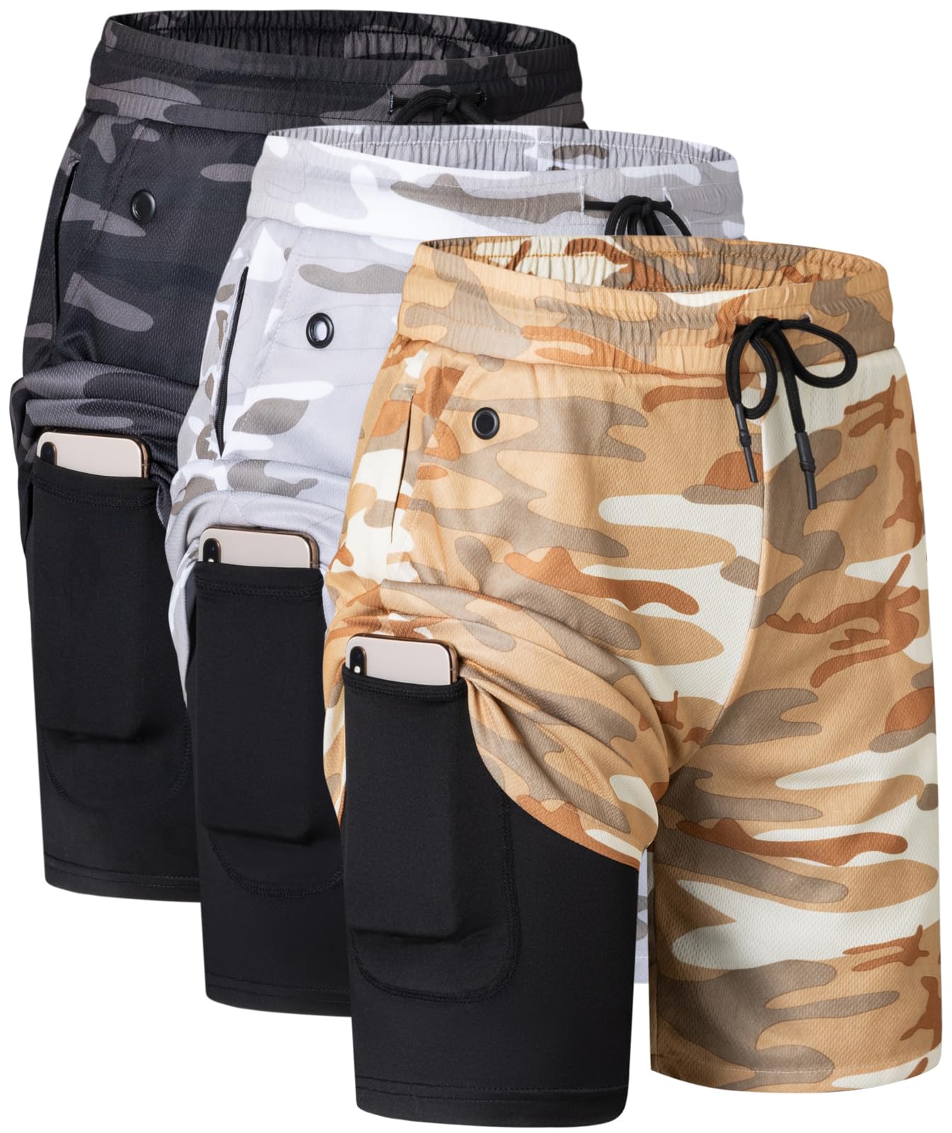 Men's 2-In-1 Compression Running Shorts