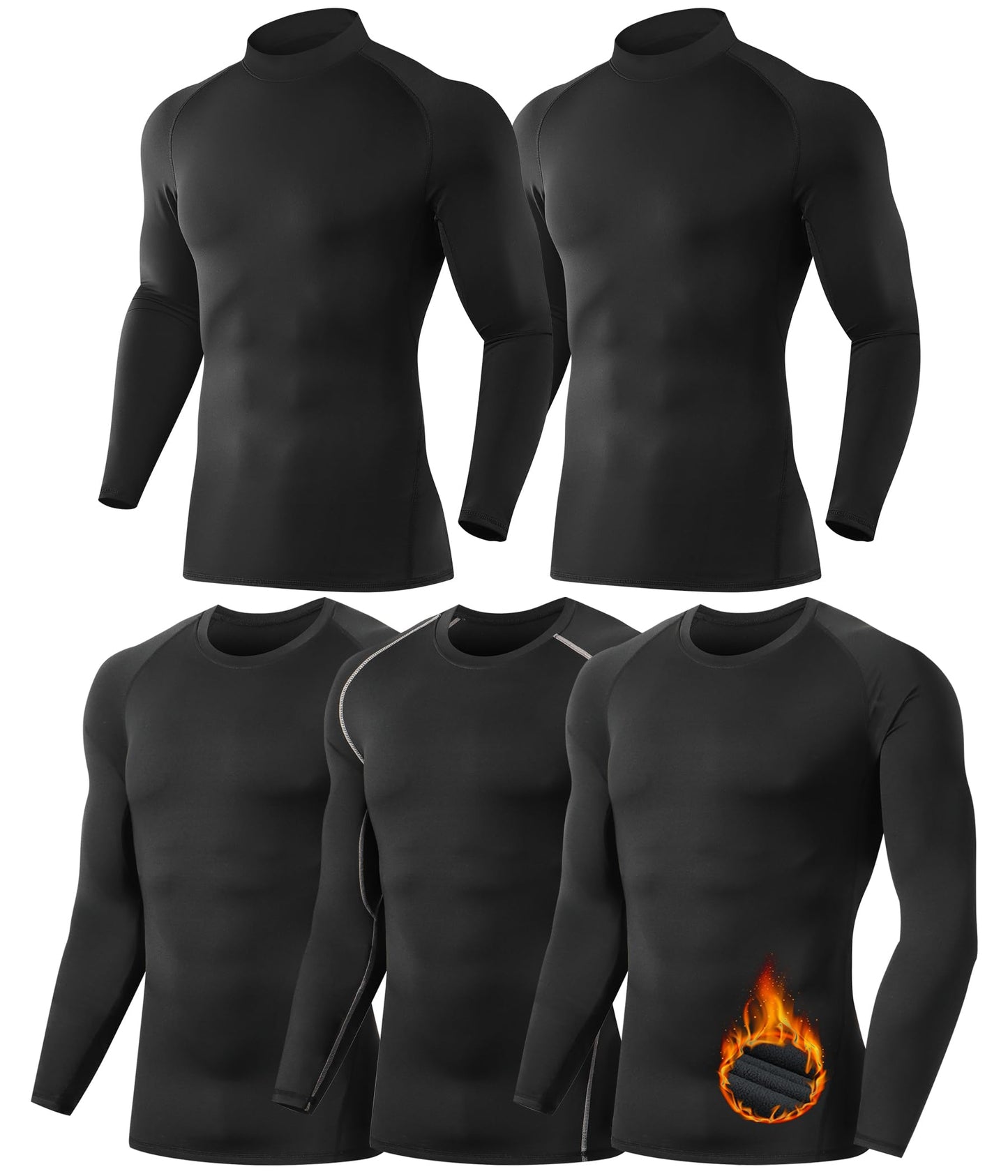 Men's Fleece Lined Thermal Compression Shirt