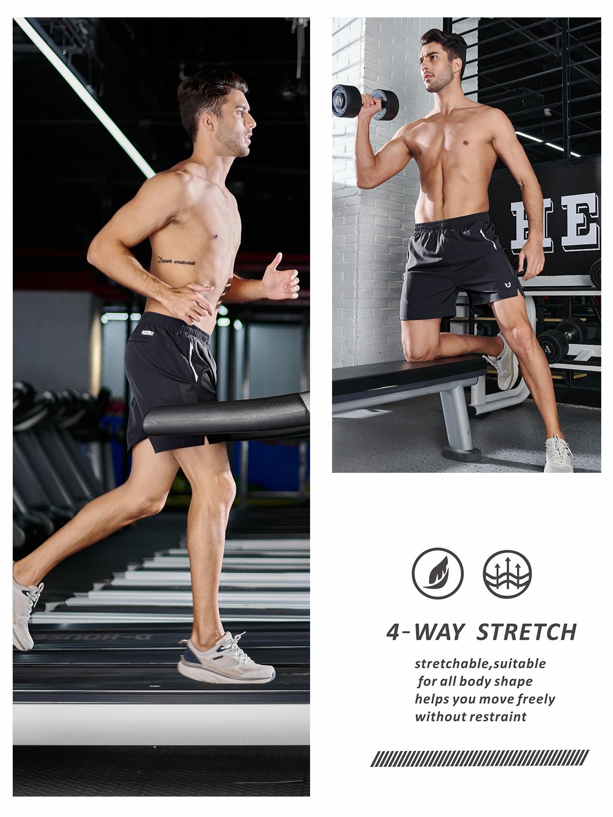Men's Lightweight Running Athletic Shorts
