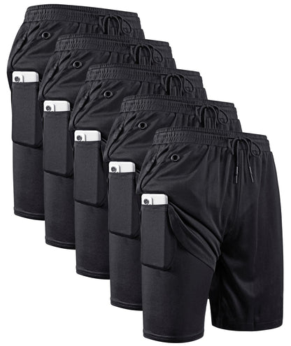 Men's 2-In-1 Compression Running Shorts