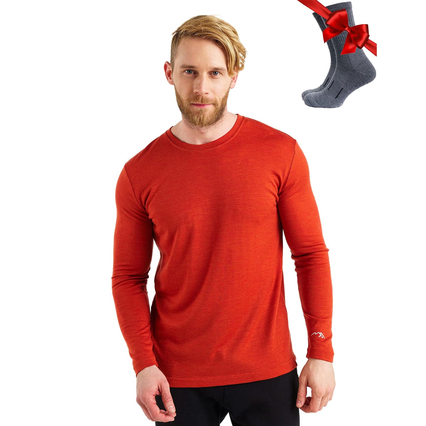 Men's Merino Wool Thermal Base Layer Shirt
