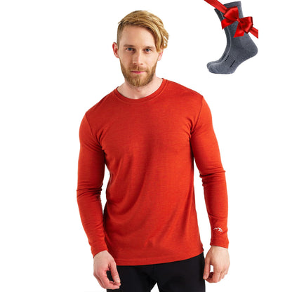 Men's Merino Wool Thermal Base Layer Shirt