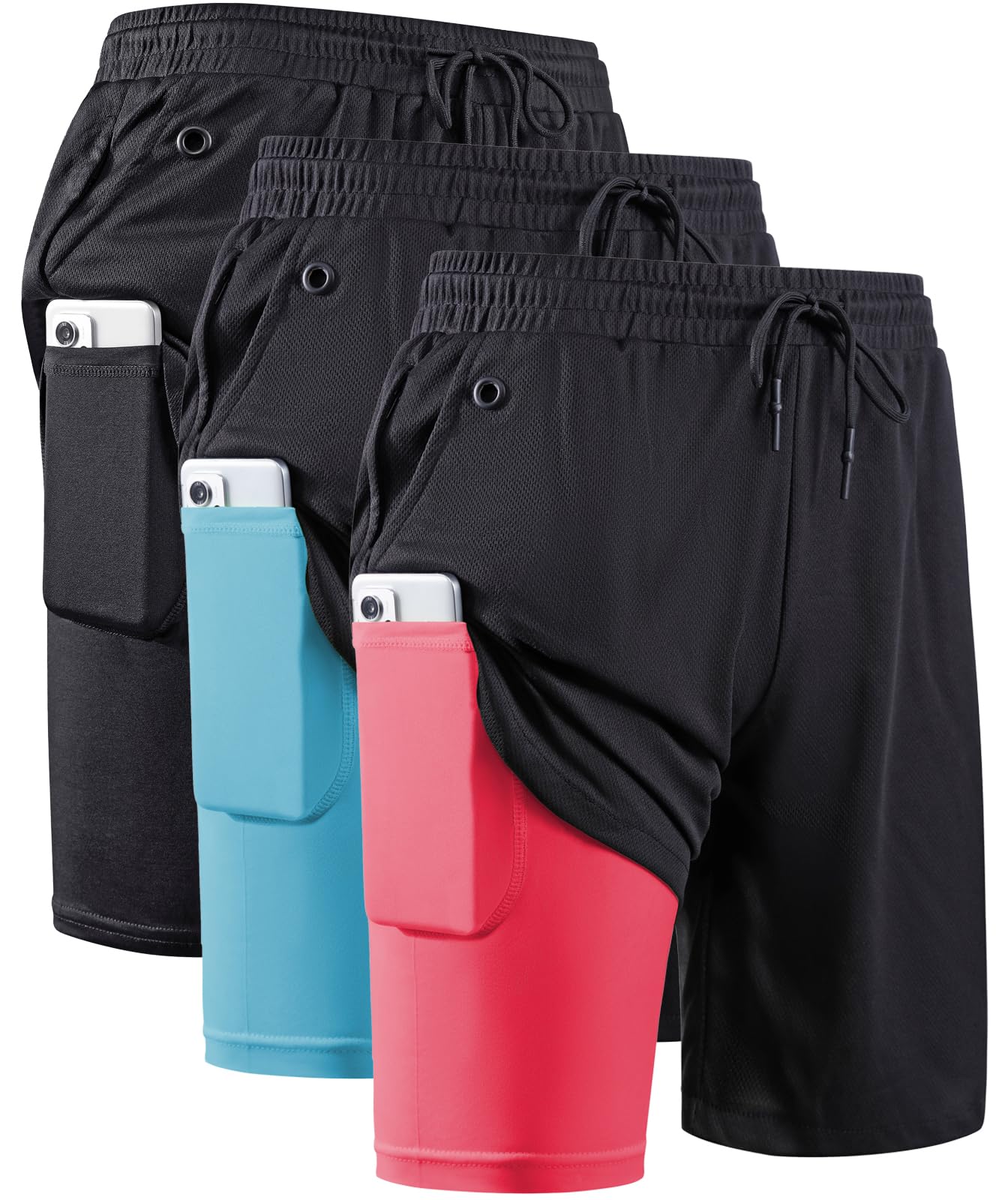 Men's 2-In-1 Compression Running Shorts