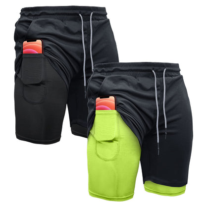 Men's 2-In-1 Athletic Running Shorts