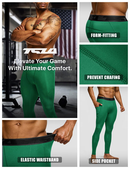 Men's Cool Dry Compression Running Tights