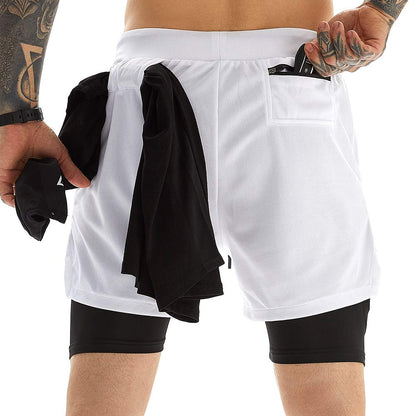 Men's 2-In-1 Athletic Running Shorts