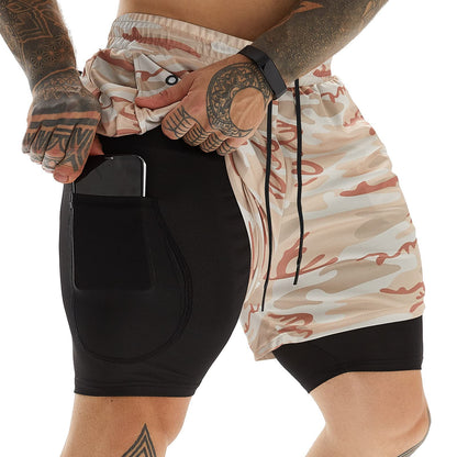 Men's 2-In-1 Compression Running Shorts