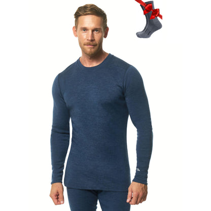 Men's Merino Wool Thermal Base Layer Shirt