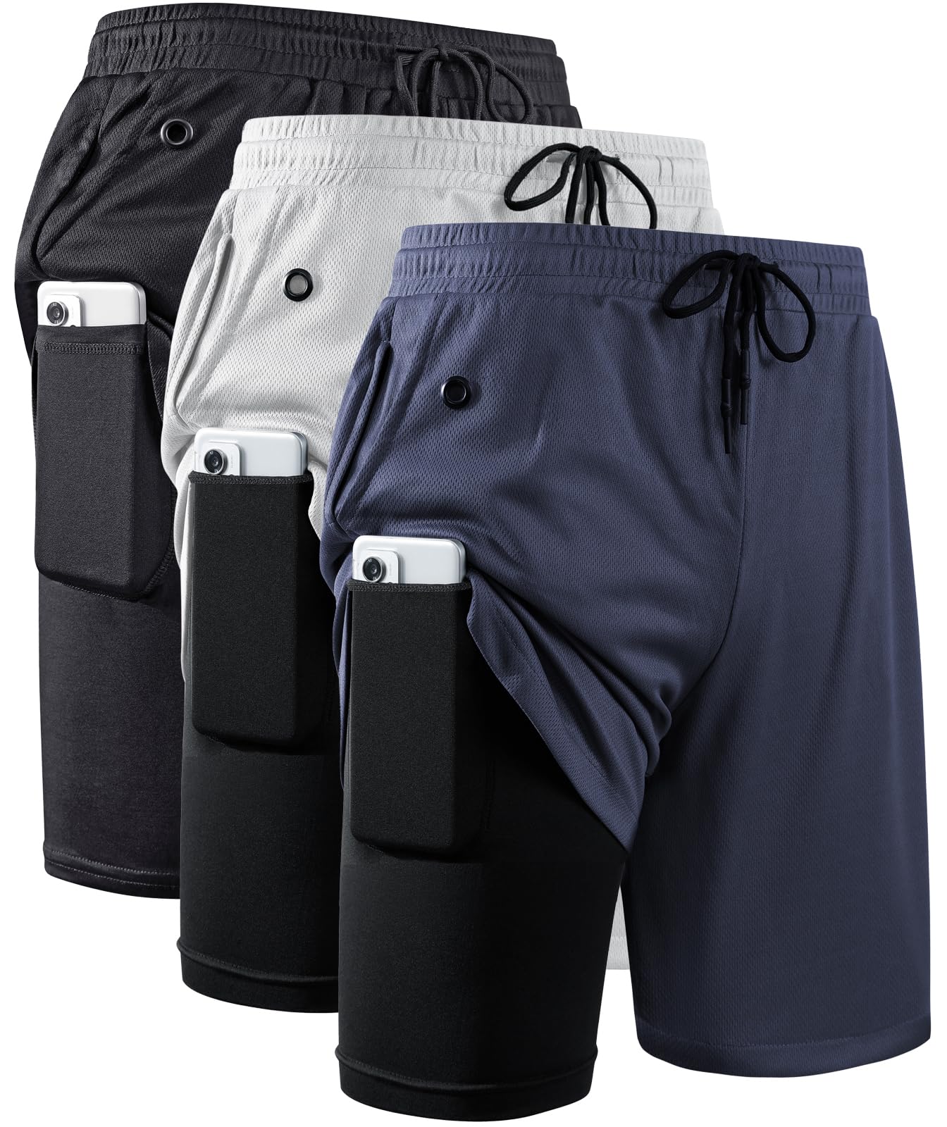 Men's 2-In-1 Compression Running Shorts