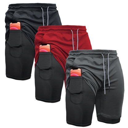 Men's 2-In-1 Athletic Running Shorts