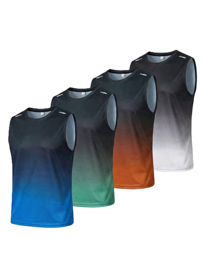 Men's Quick-Dry Muscle Fit Tank Tops 4 Pack